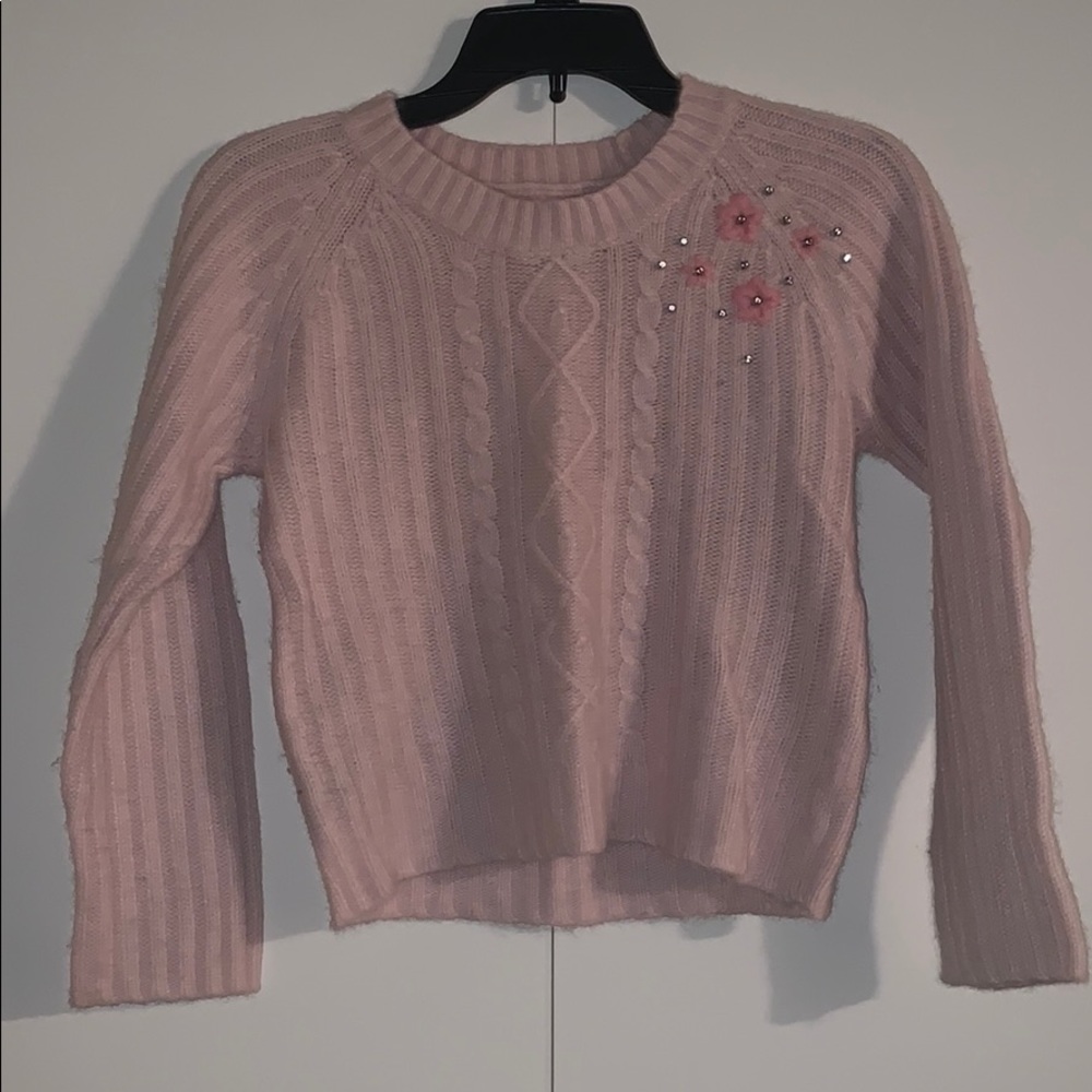 Girls pink sweater